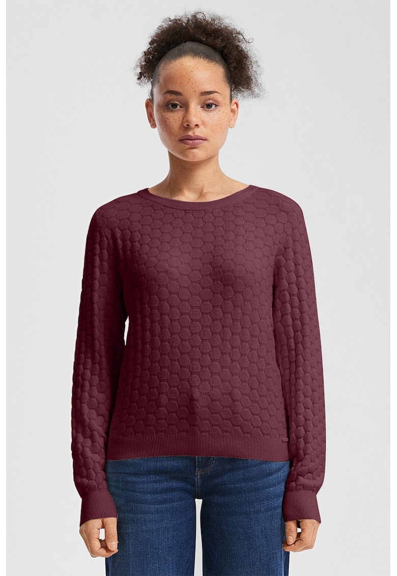 Pulover regular fit texturat