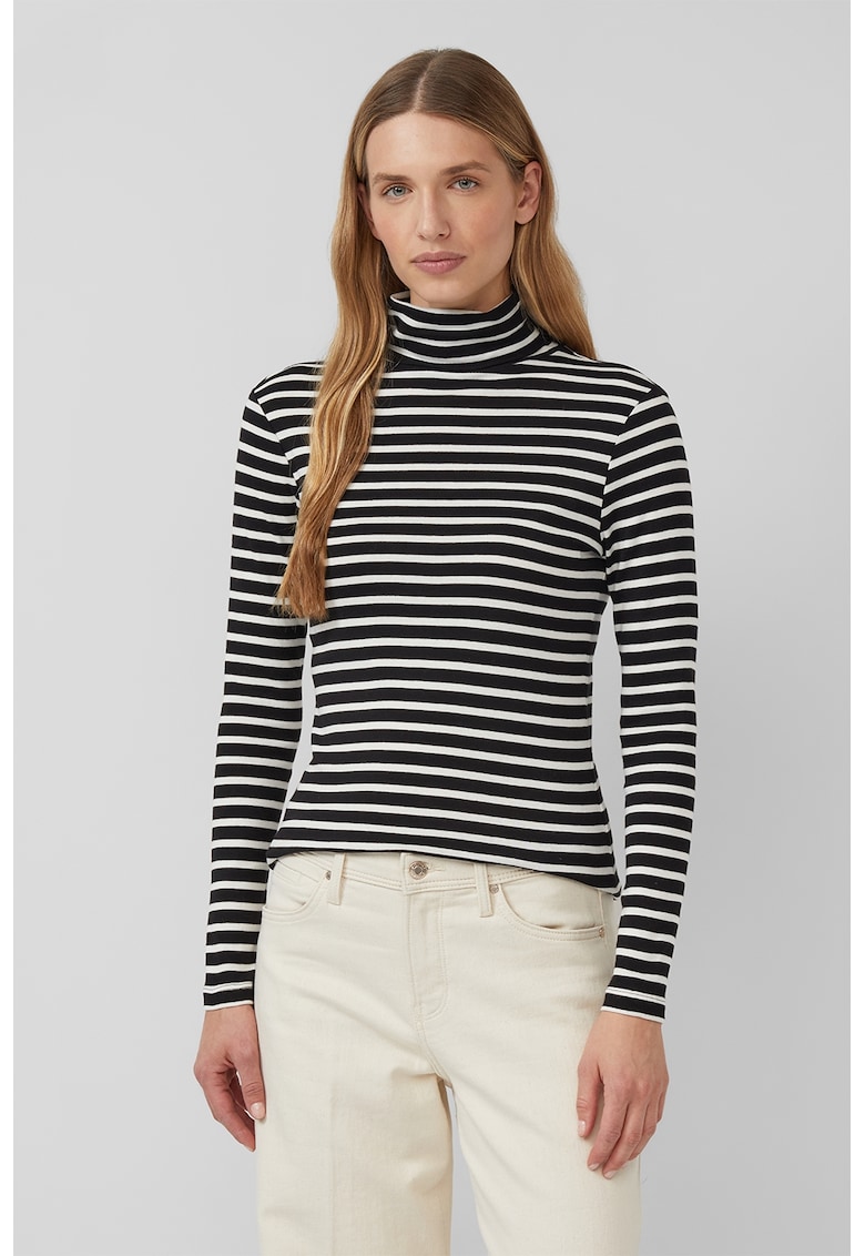 Bluza cu guler inalt si dungi