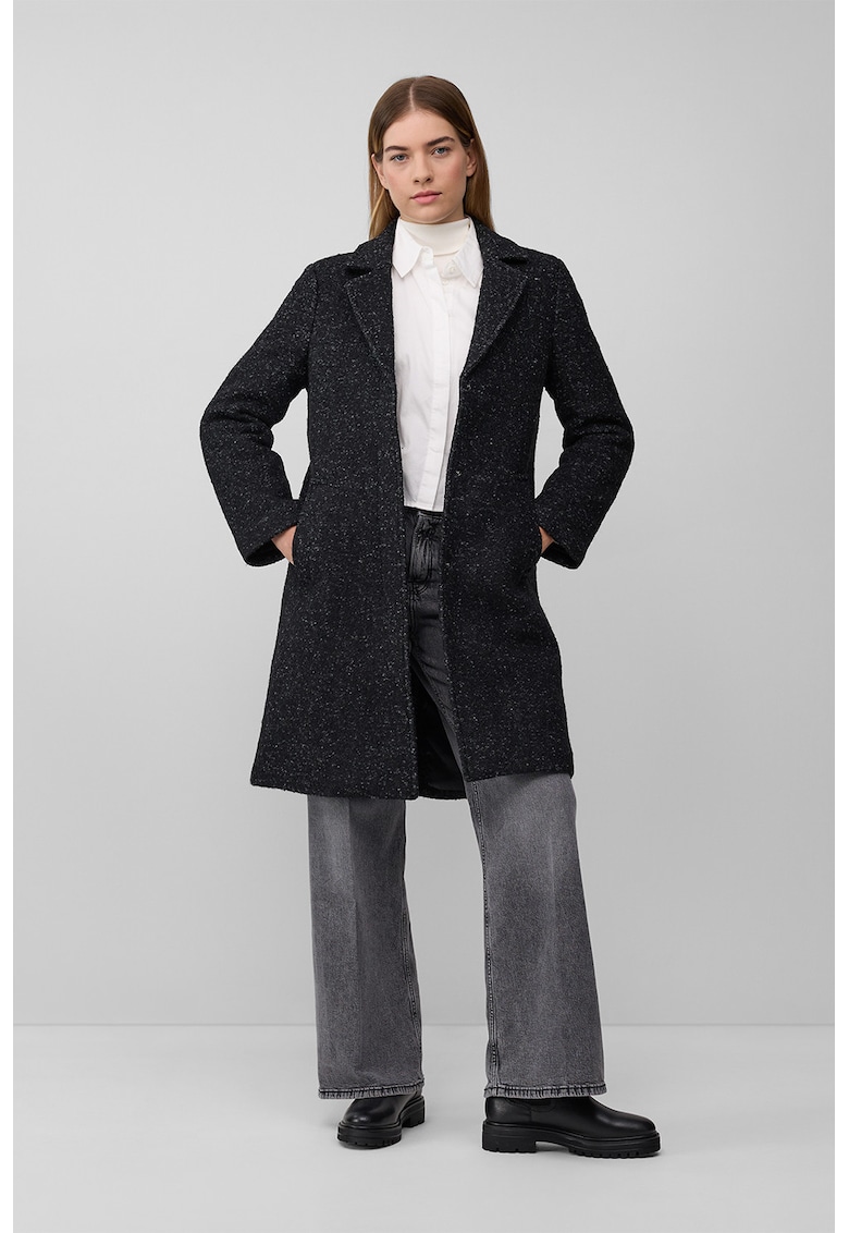 Palton lung cu buzunare