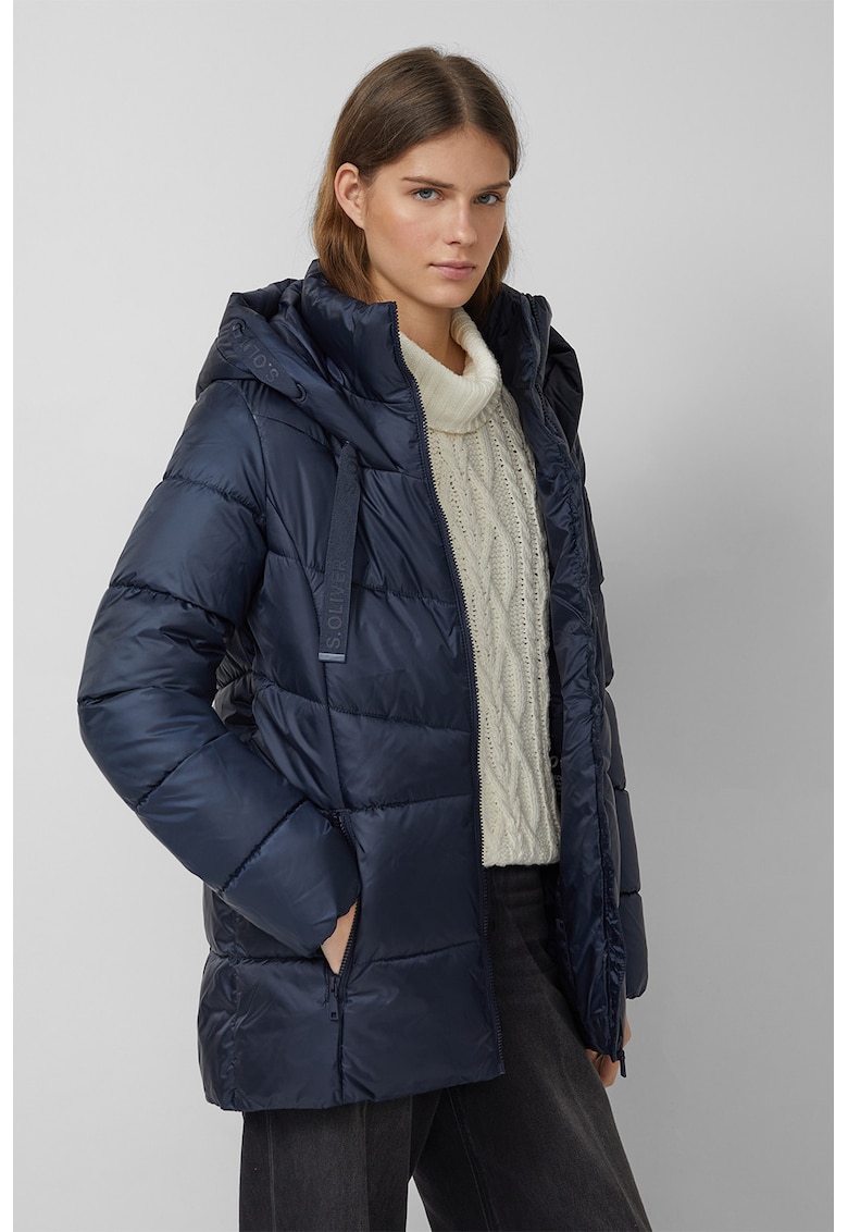 Geaca cu gluga - Bleumarin