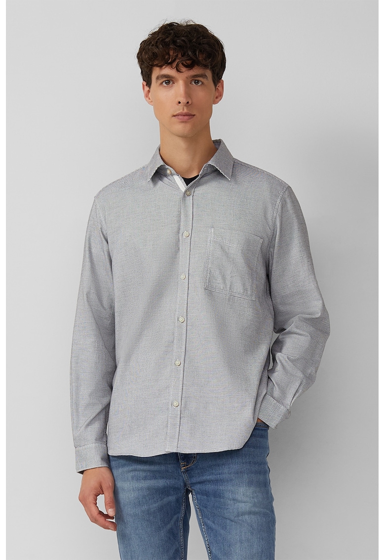 Camasa uni cu buzunar pe piept