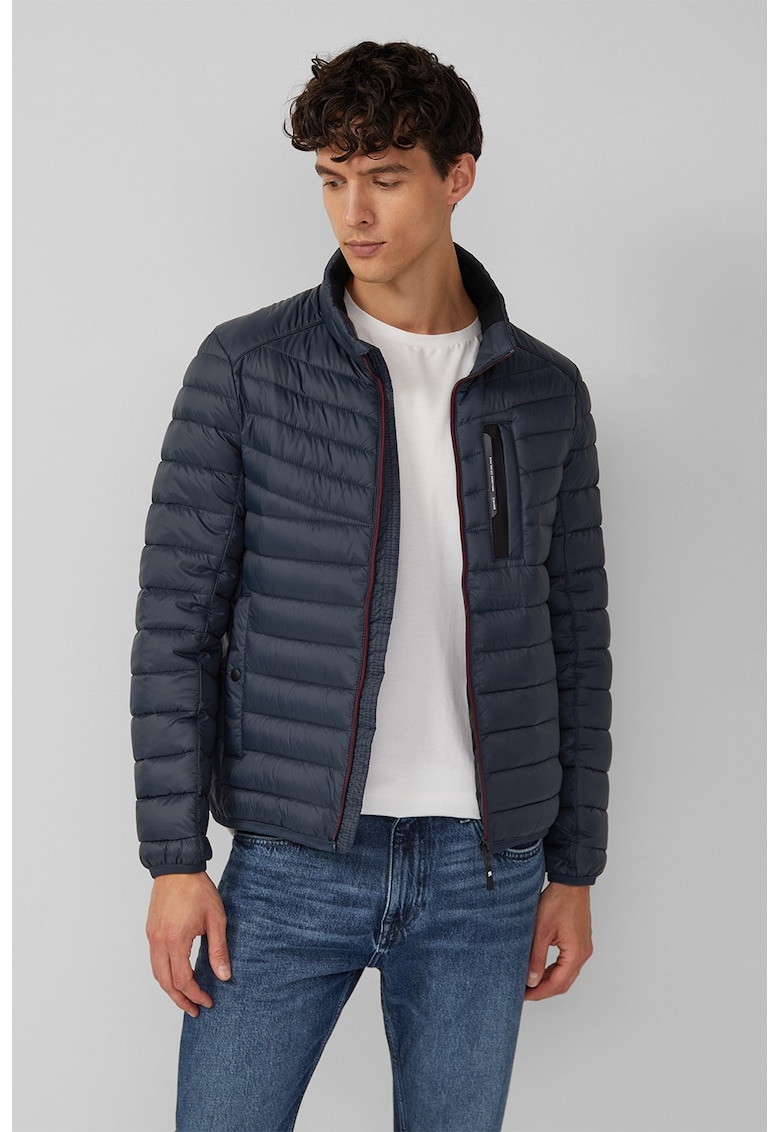 Jacheta matlasata barbati - usoara cu detalii sportive contrastante