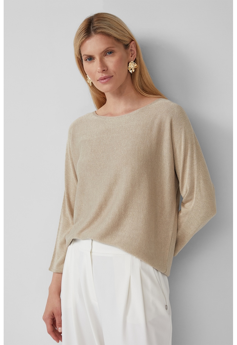 Pulover tricotat fin cu maneci trei sferturi