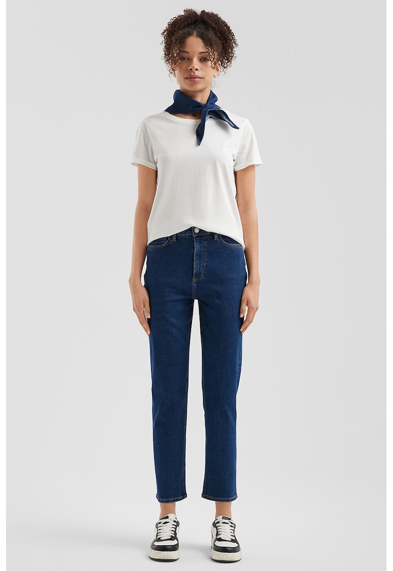 Blugi conici cu talie inalta