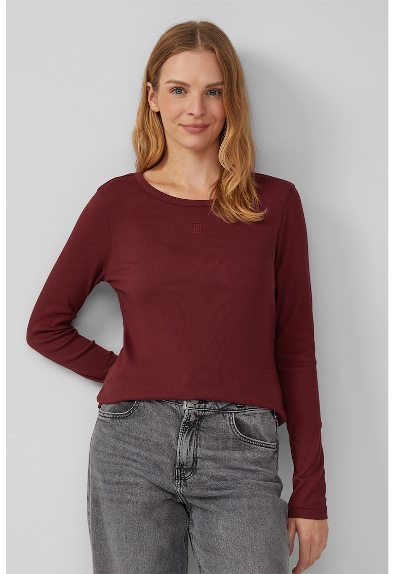 Bluza uni cu decolteu rotund