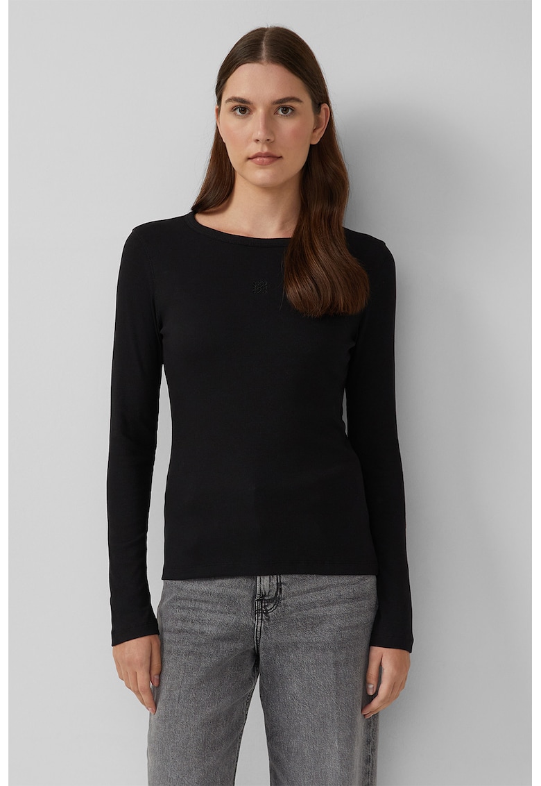 Bluza uni cu decolteu rotund