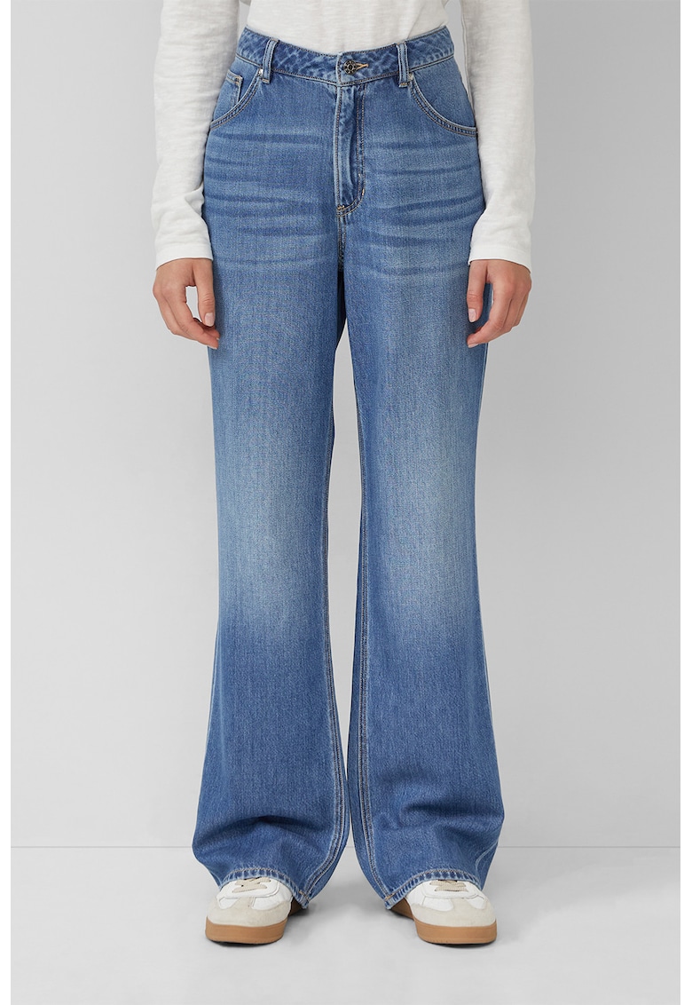 Blugi drepti uni cu talie medie