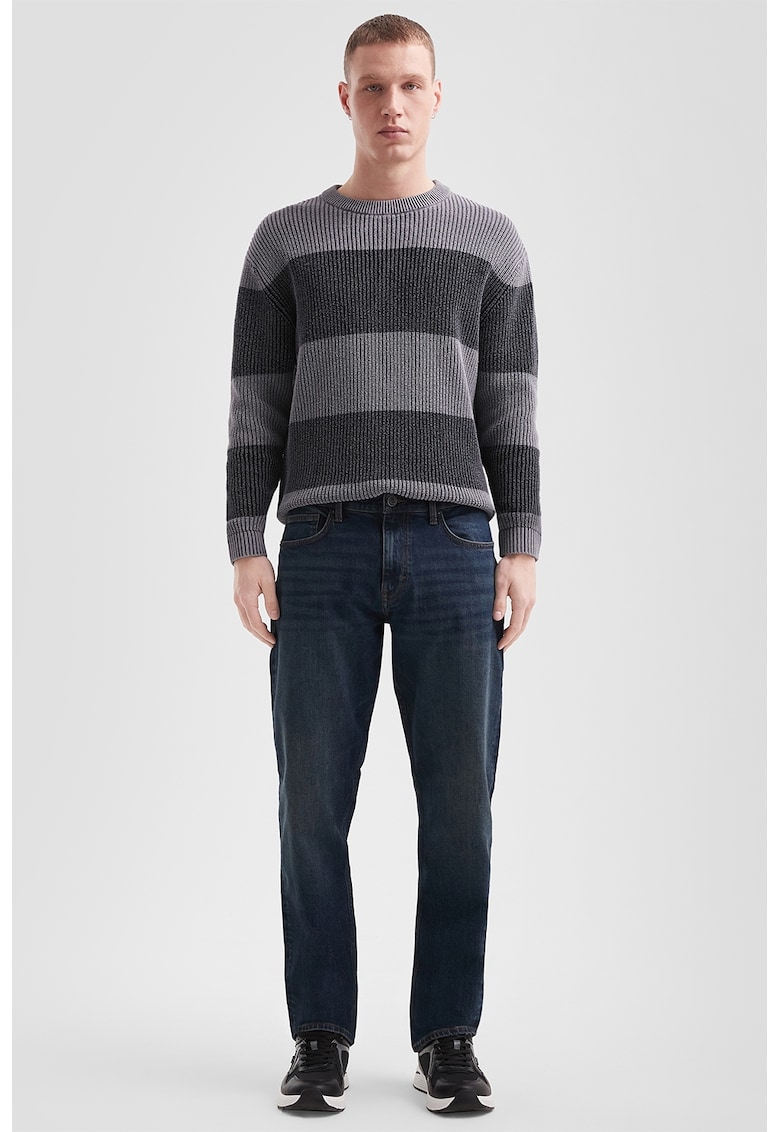 Blugi regular fit cu 5 buzunare - Albastru inchis