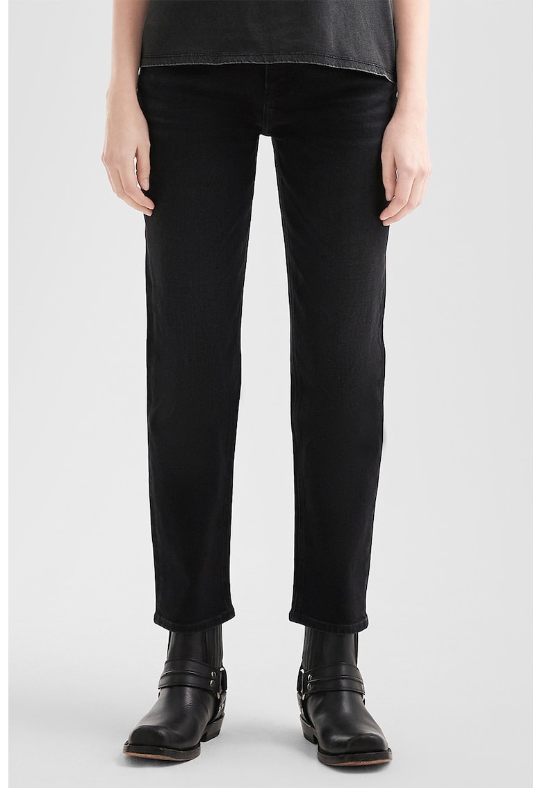 Blugi conici cu talie inalta