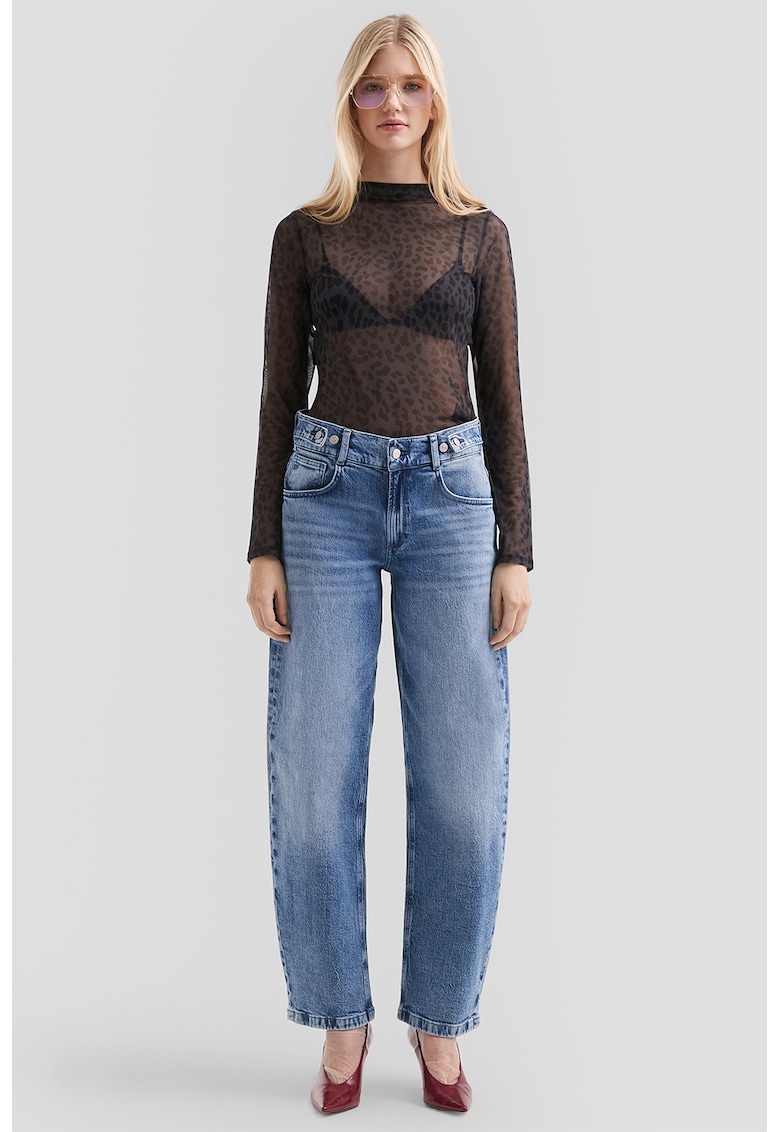 Blugi cu aspect decolorat Barrel