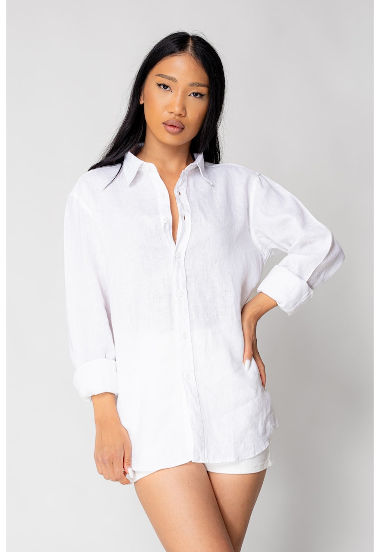 Camasa Boyfriend dIn 100% In White 17812