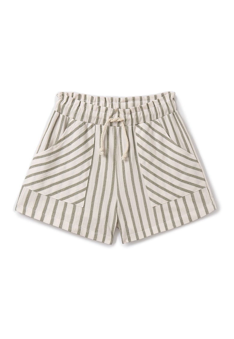 Pantaloni scurti fete 6219 - Bumbac - Bej - Bej