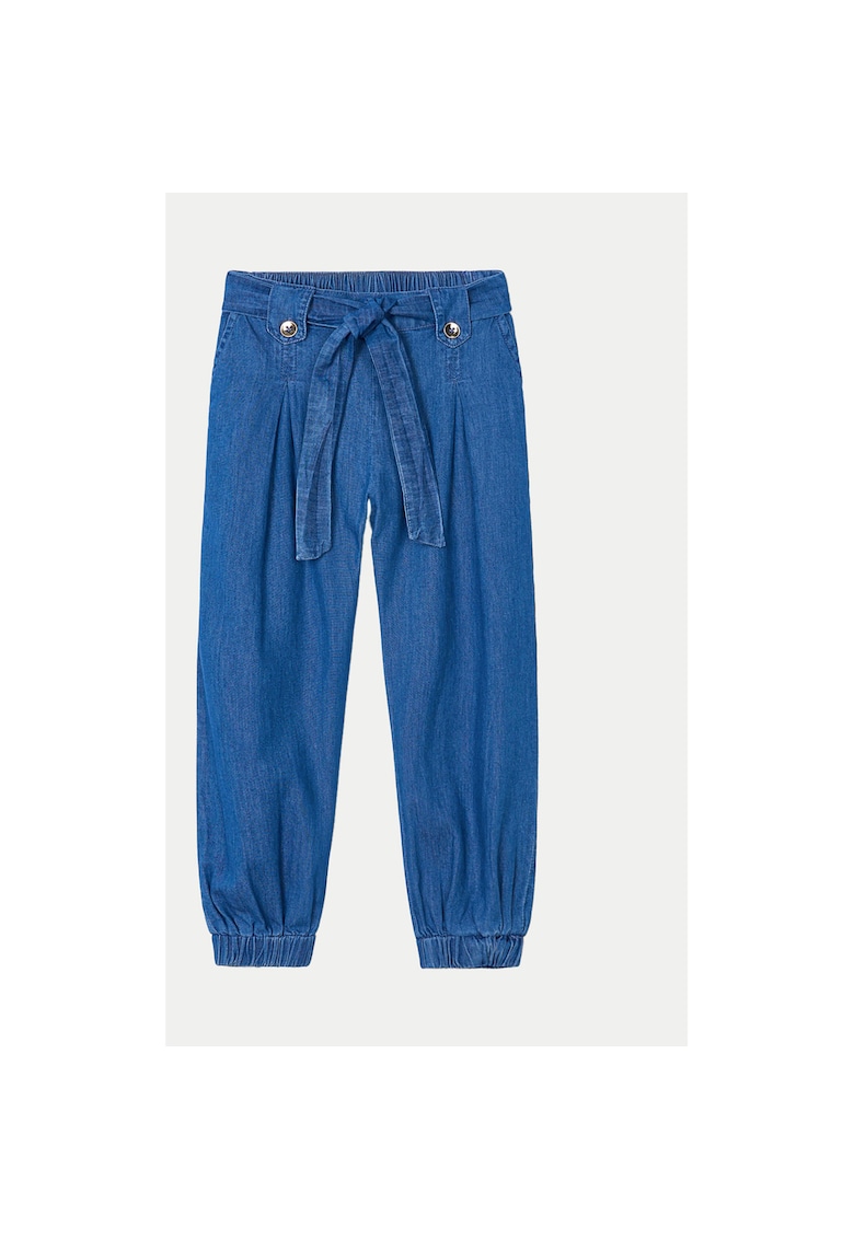 Pantaloni fete 3556 - Bumbac/Lyocell - Bleumarin - Bleumarin