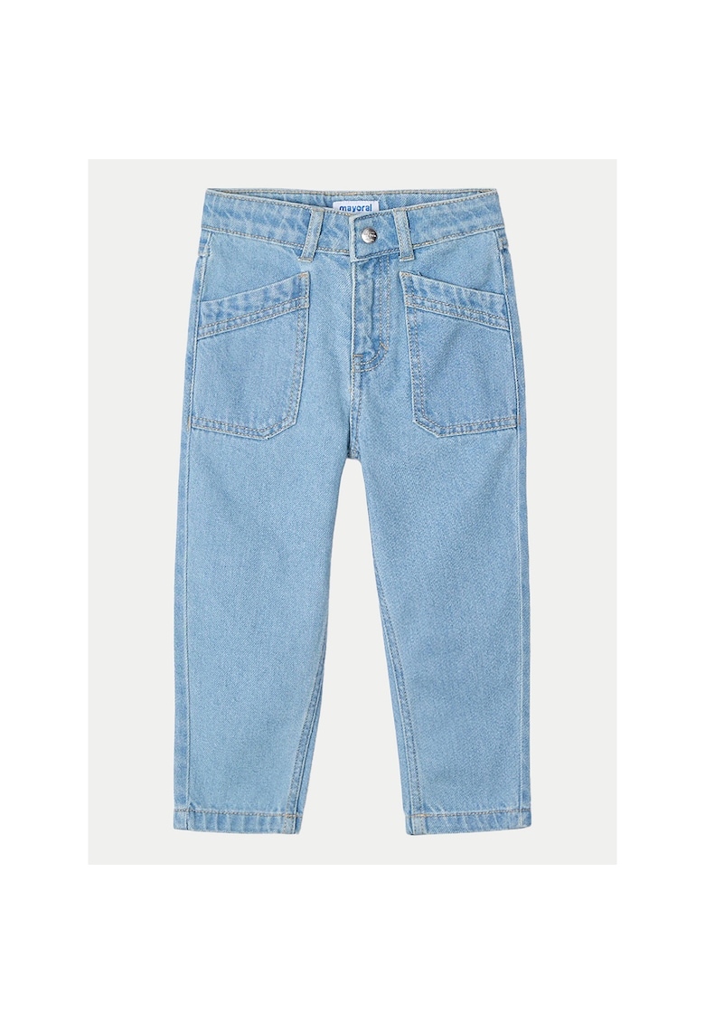 Pantaloni fete 3554 - Bumbac - Albastru - Albastru