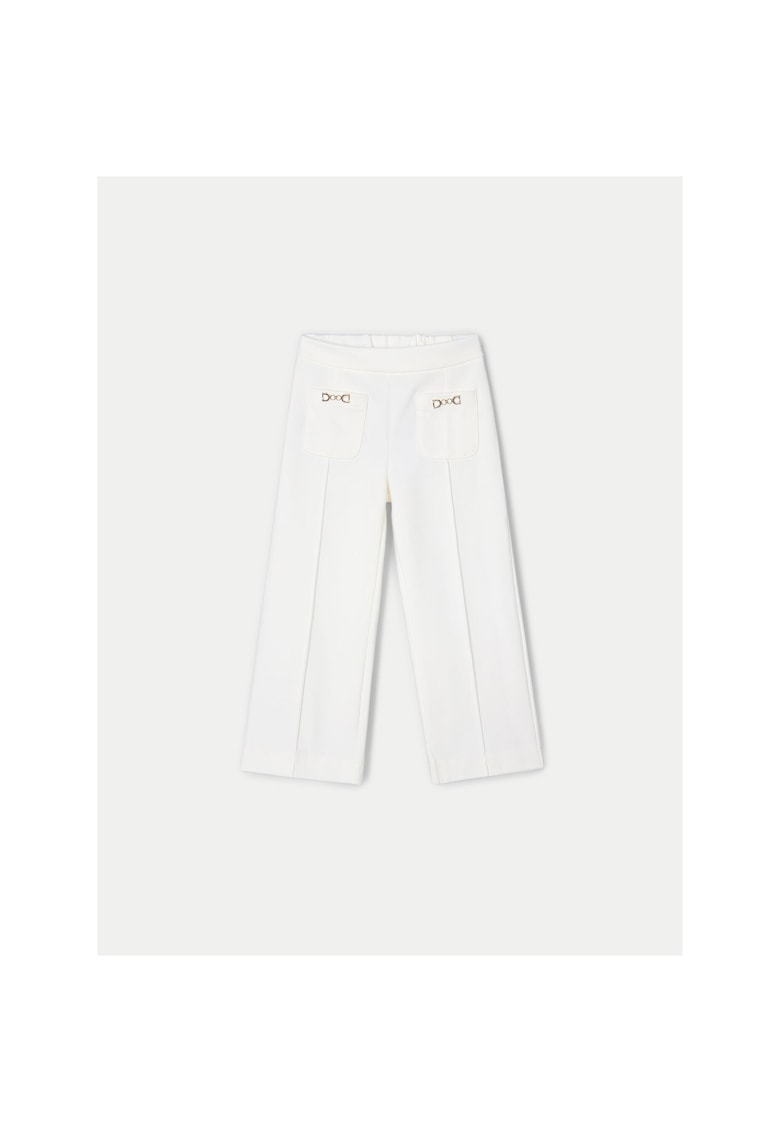 Pantaloni fete 3552 - Viscoza/Poliamida - Ecru - Ecru