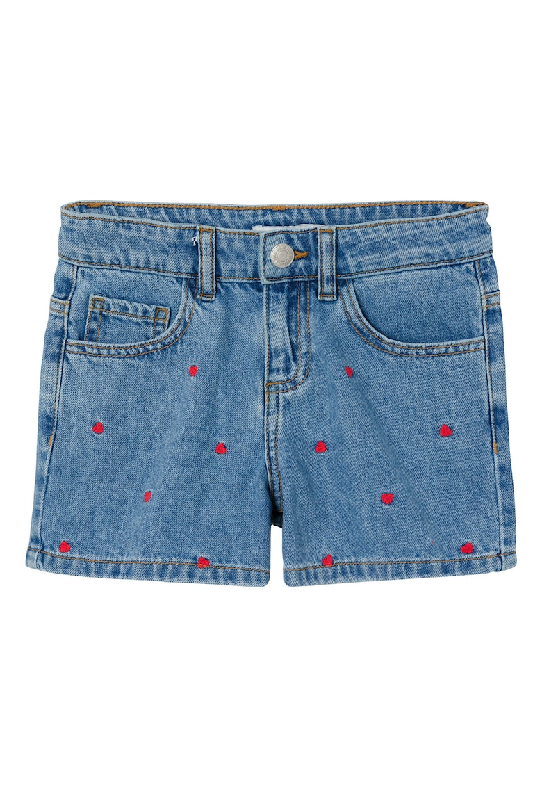 Pantaloni scurti din denim fete 13229316 - Bumbac - Albastru