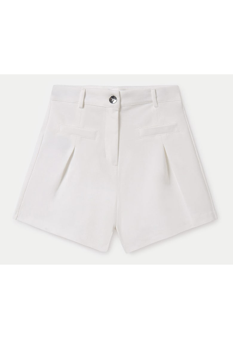 Pantaloni scurti fete 6214 - Viscoza/Poliamida - Ecru - Ecru