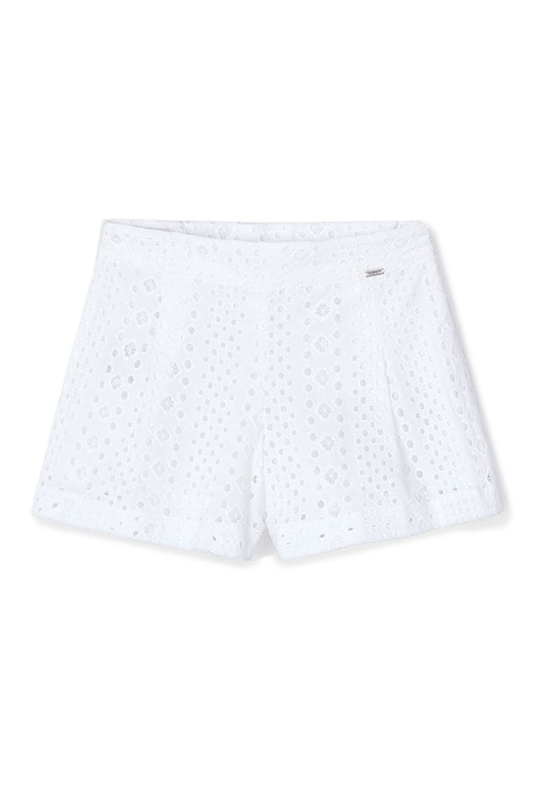 Pantaloni scurti fete 3285 - Bumbac - Alb - Alb