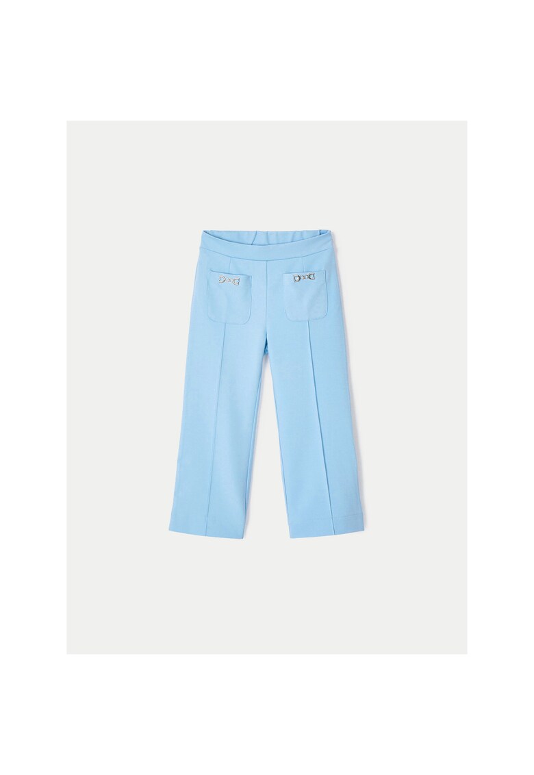 Pantaloni fete 3552 - Viscoza/Poliamida - Albastru deschis - Albastru deschis