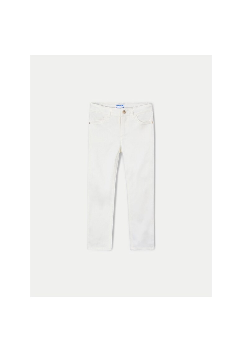 Pantaloni fete 3553 - Modal/Bumbac - Ecru - Ecru