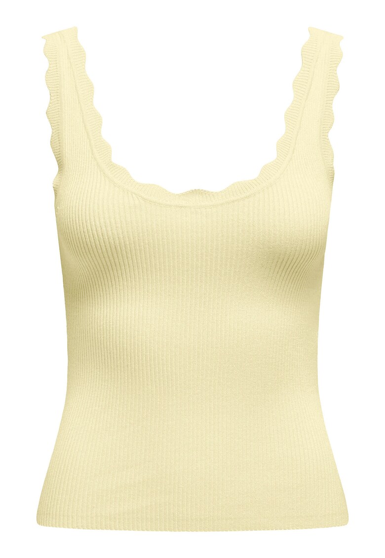 Top dama 15290585 - Viscoza/Nylon - Negru - Galben