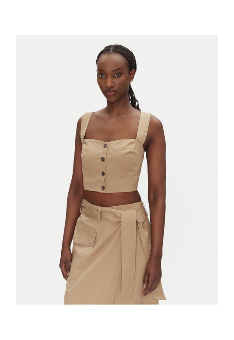 Top dama 53-2216 - Bumbac - Bej - Bej