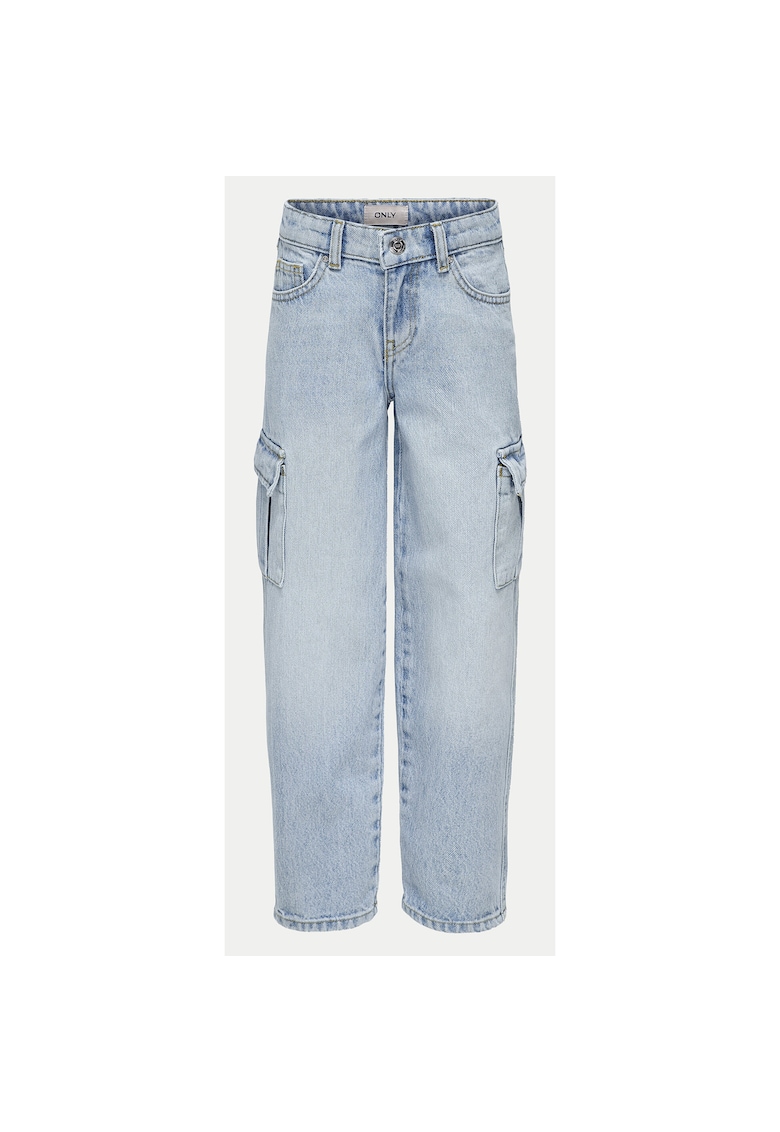 Pantaloni fete 15344508 - Bumbac - Albastru - Albastru