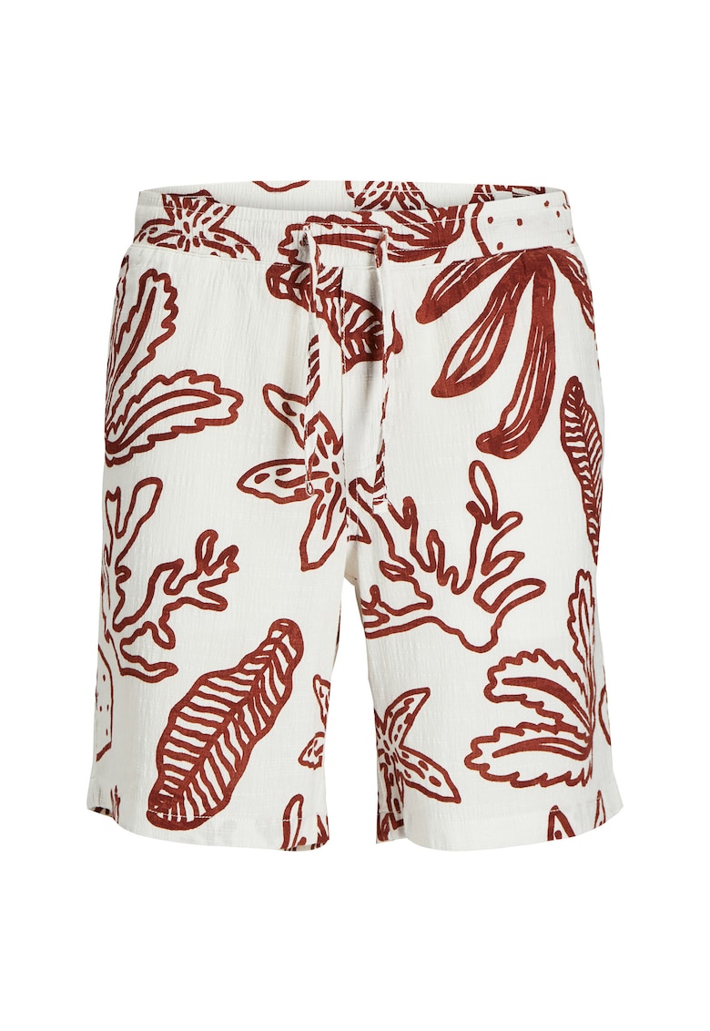 Pantaloni scurti baieti Jack Jones Junior - 12277599 - Bumbac - Ecru