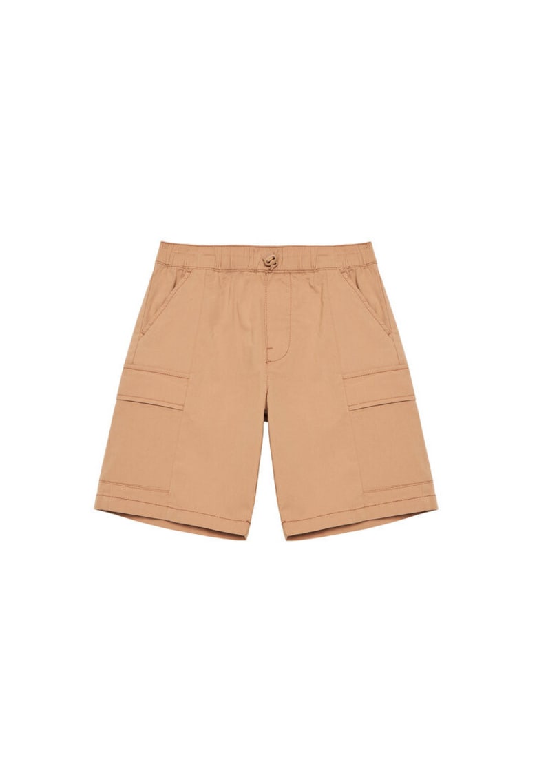 Pantaloni scurti baieti 4L2VC9046 - Bumbac - Bej - Bej