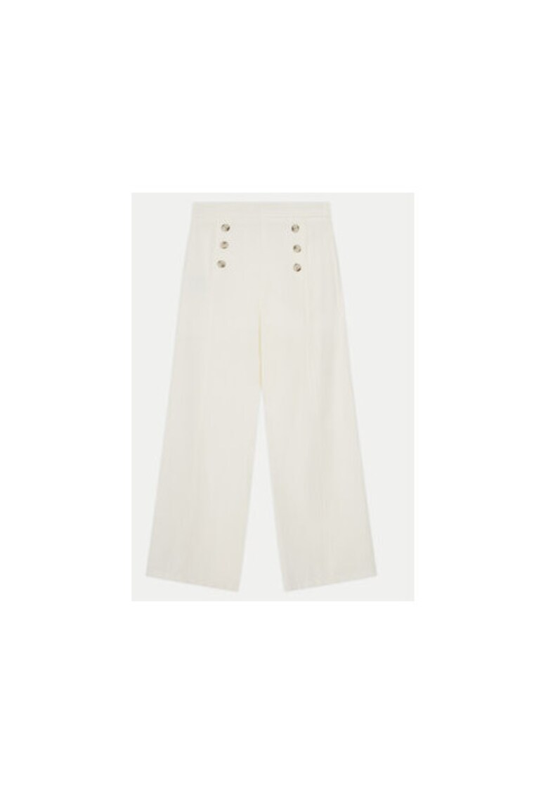 Pantaloni fete 6534 - Viscoza/Poliester - Ecru - Ecru