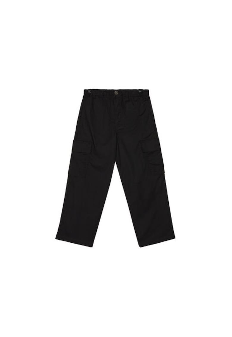 Pantaloni baieti 4L2VCF04I - Bumbac - Negru - Negru