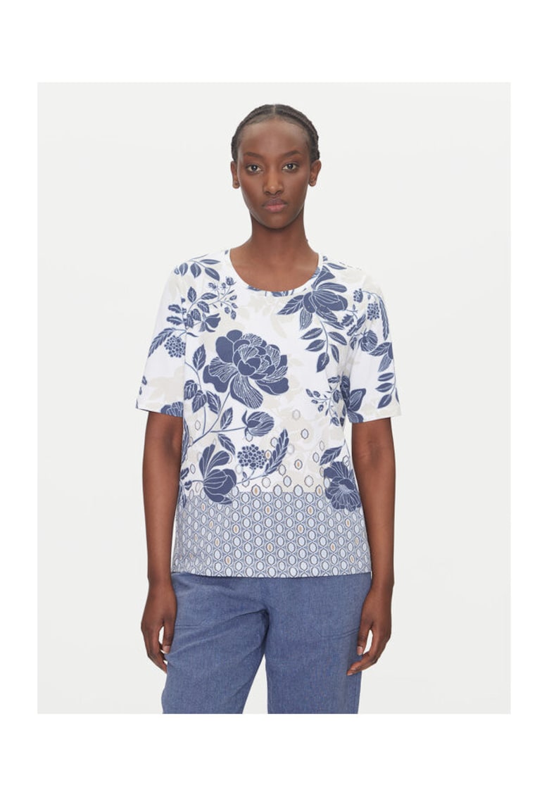 Tricou dama 11105108 - Bumbac/Elastan - 46794 - Albastru