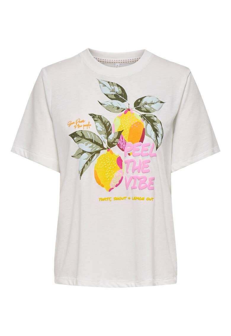 Tricou dama 15320615 - Bumbac/Poliester - Alb