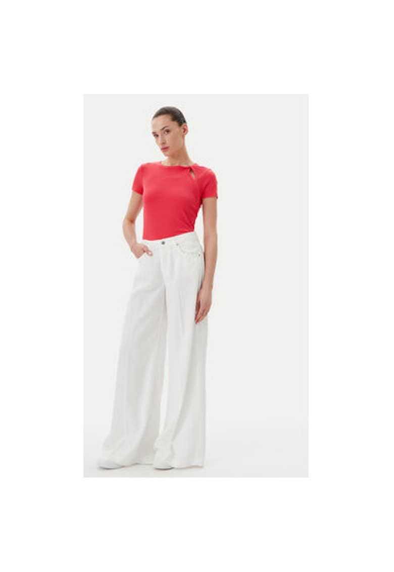Tricou dama P51H8APJ - Viscoza/Poliamida - Corai - Coral