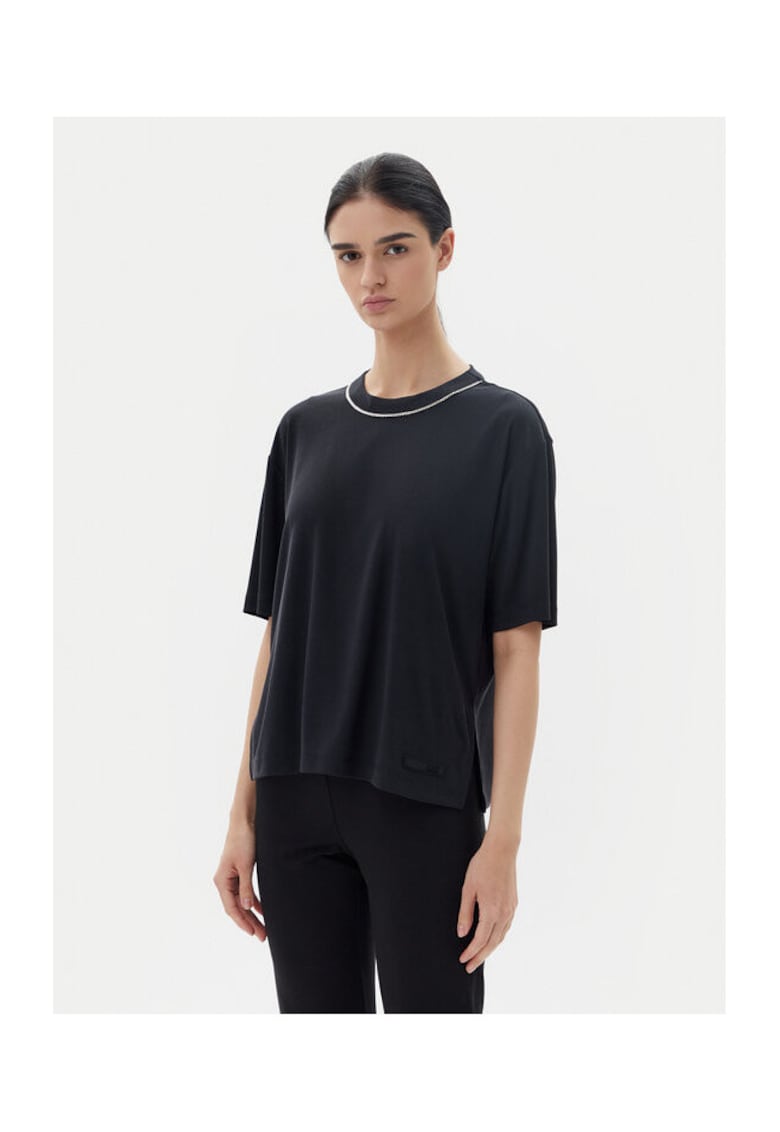 Tricou dama Emporio Armani - 7W000340 AF12956 - Modal/Poliester - Negru - Negru