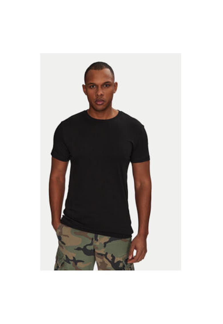 Set 3 tricouri barbati  701127-00 - Bumbac - Negru Set 3 tricouri barbati  701127-00 - Bumbac - Negru