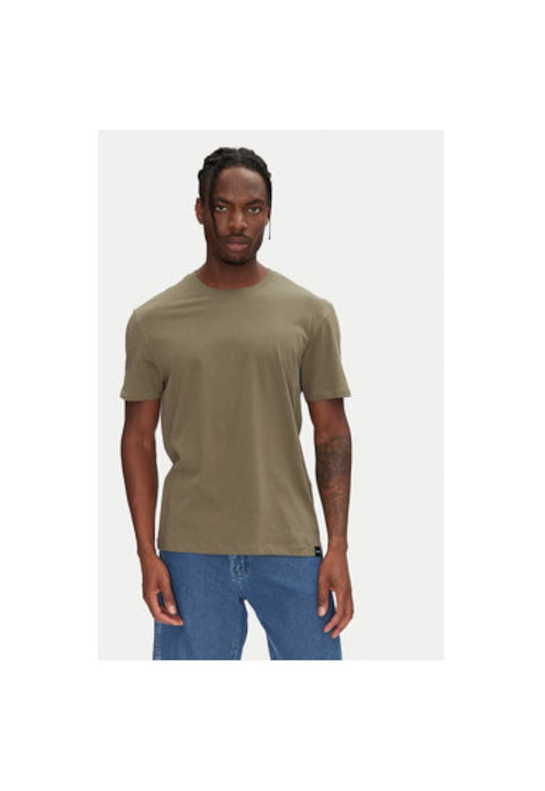 Set 2 tricouri barbati 112321466 - Bumbac - Alb/Verde - Alb/Verde