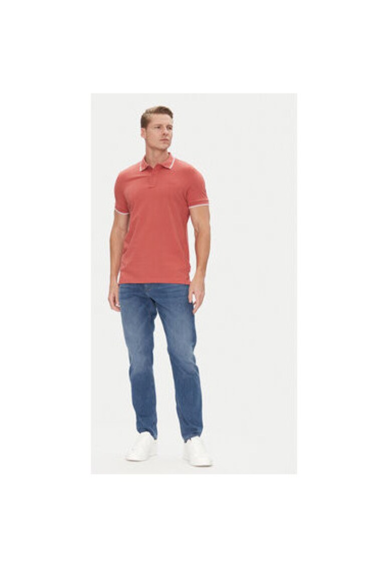 Tricou polo barbati 10019372 300456139 - Rosu