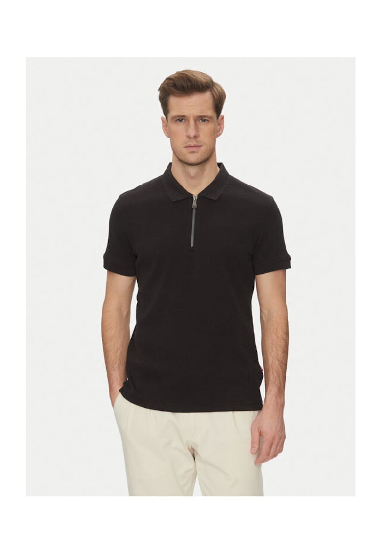 Tricou Polo barbati 10019351 30045674 - Bumbac/Nylon - Negru - Negru