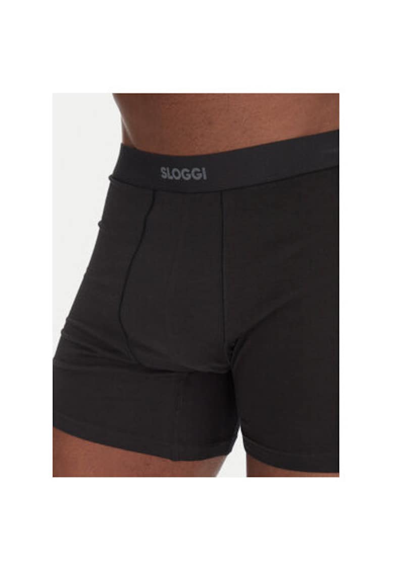 Set 2 boxeri barbati 10222372 - Bumbac/Elastan - Negru - Negru