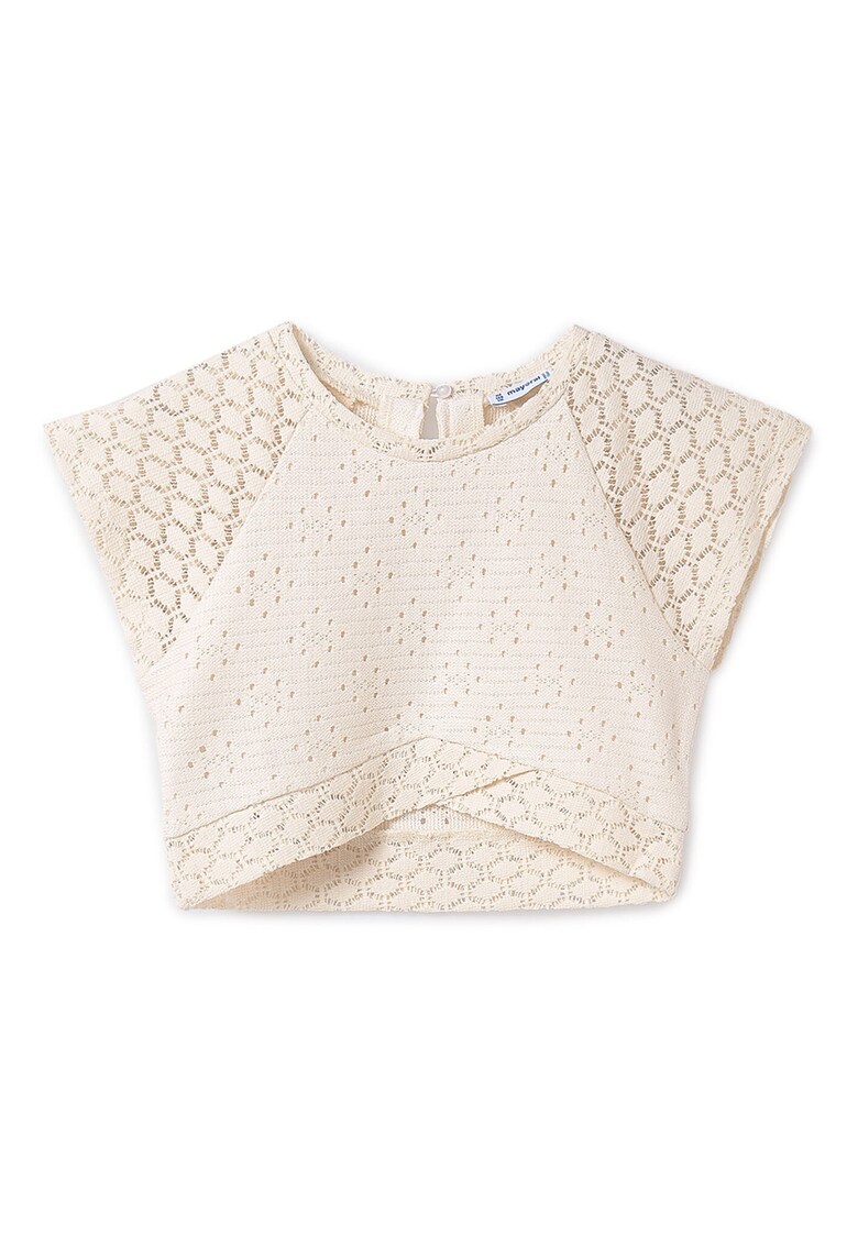 Bluza fete 6042 - Bumbac/Poliamida - Bej - Bej