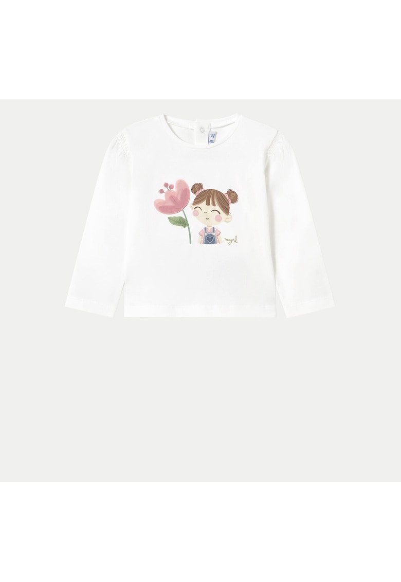 Bluza fete 1050 - Bumbac/Elastan - Alb - Alb