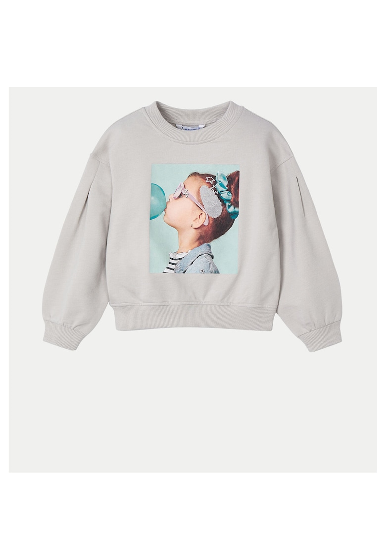 Bluza fete 3401 - Bumbac/Poliester - Gri - Gri