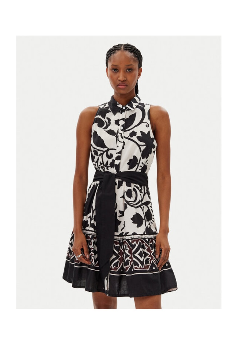 Camasa stil rochie dama 511FD15022 - Bumbac - 44679 - Negru