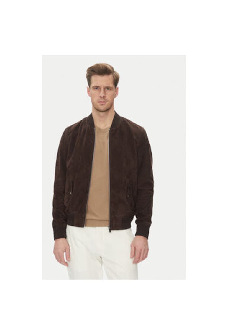 Geaca din piele barbati M888 - Piele intoarsa - Maro Geaca din piele barbati M888 - Piele intoarsa - Maro