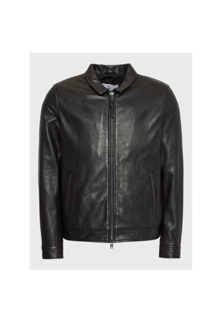 Geaca din piele barbati TYSON - Piele naturala - Negru Geaca din piele barbati TYSON - Piele naturala - Negru