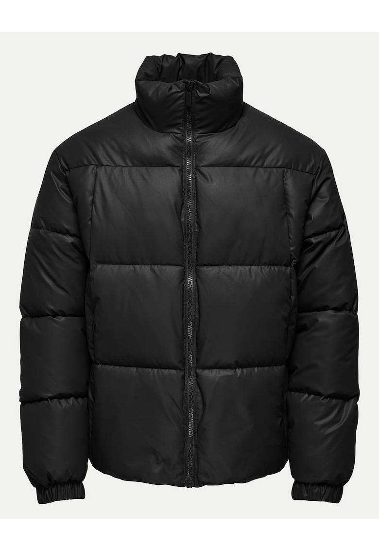 Geaca de iarna barbati  Sons - 22030461 - Piele sintetica - 2XL INTL - Negru