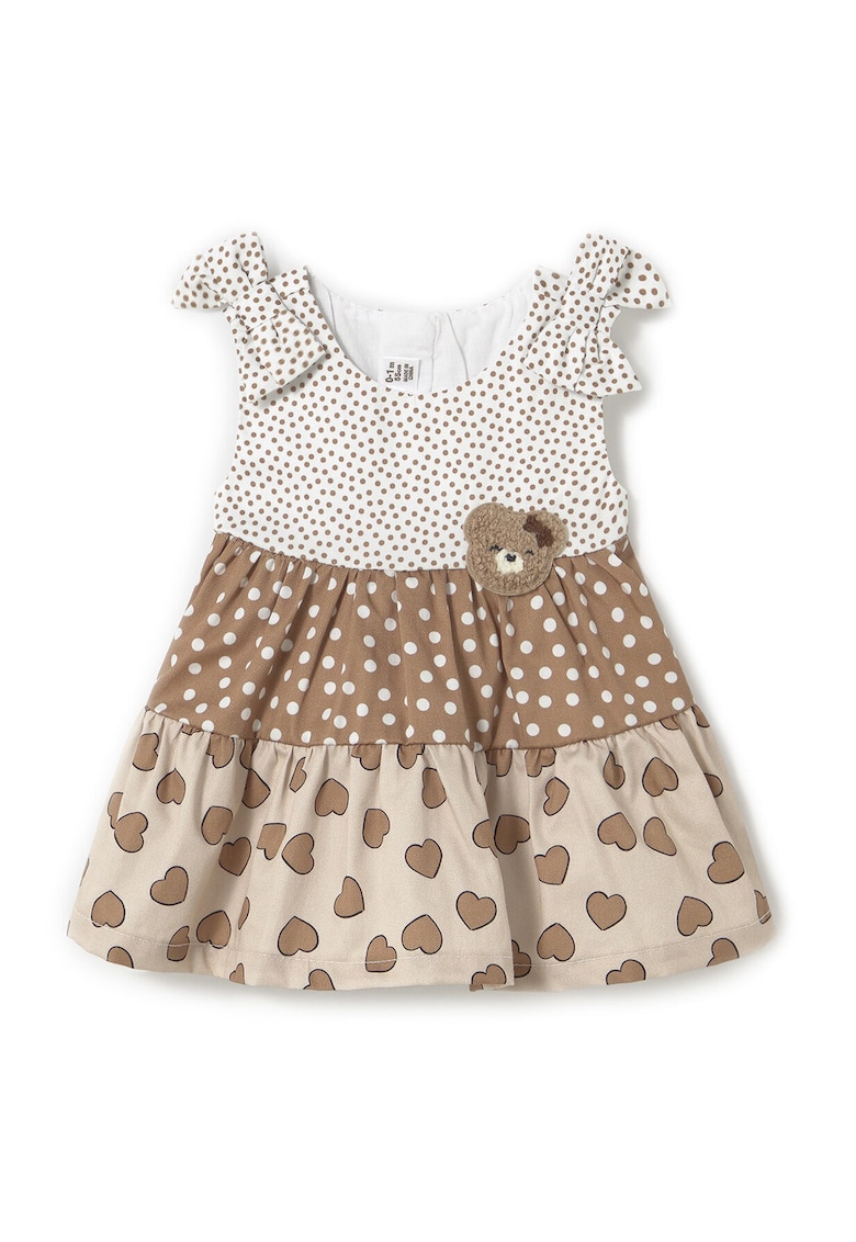 Rochie de vara fete 1868 - Bumbac - Maro