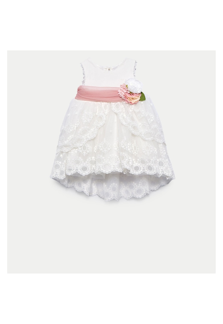 Rochie fete Abel Lula - 5012 - Poliester/Bumbac - Alb