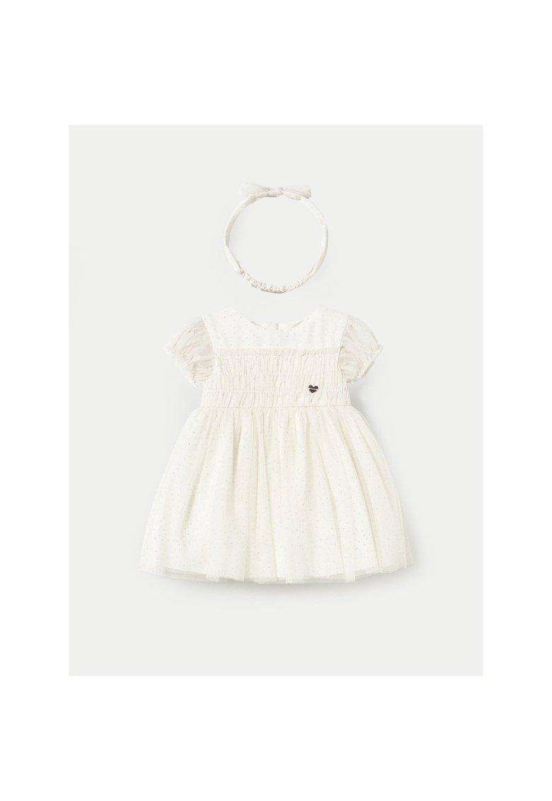 Rochie fete 1902 - Poliester - 4 ani - Ecru